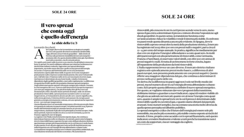 Image for the Tweet beginning: Il vero “spread” oggi non